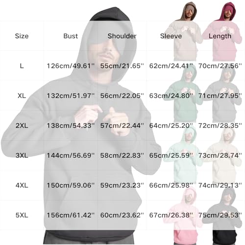 Mens Hoodie Built in Eye Mask Long Sleeve Sleep Hooded Sweatshirt Cozy Oversized Airplane Hoodie with Eye Mask2