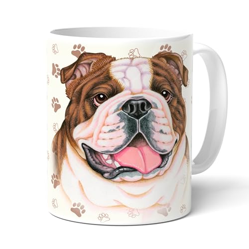 ENGLISH BULLDOG A (23) Brindle - Kaffeetasse, Becher, Teertasse aus hochwertiger Keramik. Kaffeebecher mit schöner Grafik und tollen Spruch in englischer...