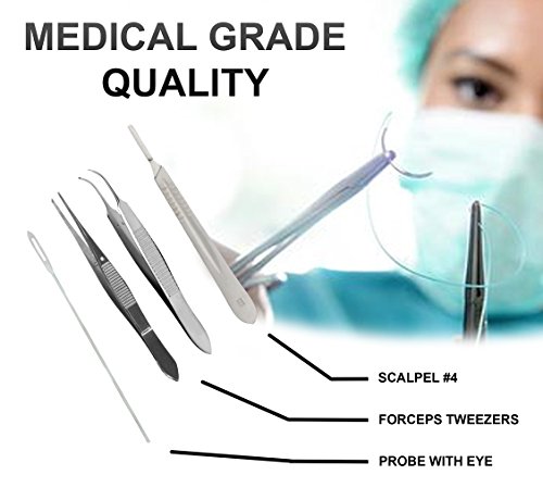 30 Pcs Advanced Biology Lab Anatomy Medical Student Dissecting Kit Set With Scalpel Knife Handle Blades Ideal For Student, Hobby, Taxidermy And More (Des-Kit-110) #TOP3