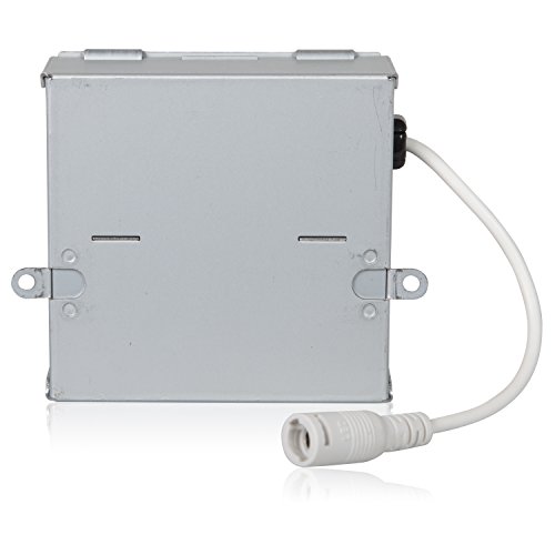 Maxxima 4 In. Dimmable Slim Round Led Downlight, Flat Panel Light Fixture, Recessed Retrofit, 700 Lumens, Warm White 2700K, 10 Watt, Junction Box Included #TOP5