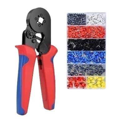 Kit Alicate Crimpar + Box Terminais Ilhos Descascador Fio alicate crimpador alicate prensa terminal