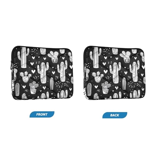 Funda para portátil 13-14 pulgadas impermeable con diseño cactus y corazones miniatura 2