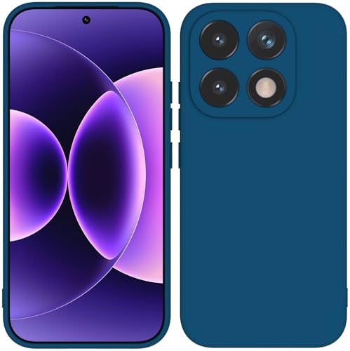 Image of Kapa Matte Protective Lens Flexible Back Cover for Xiaomi 17 | Slim Silicone with Soft Lining Shockproof Full Body Bumper Case (Blue)