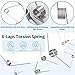 Waltool 115Pcs 21 Sizes Torsional Springs and Mini Compression Spring Assortment Kit, 45/90/120 Degree Stainless Steel Mechanical Small Torsion Spring for Shop and Home Repairs