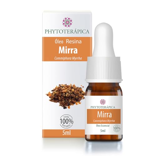PHYTOTERAPICA - Óleo Resina de Mirra - Aromaterapia - Pele e Emocional - Promove firmeza, ajuda a superar bloqueios relacionados a falta de coragem - 100% Puro e Natural - Quente, amadeirado, 5ml