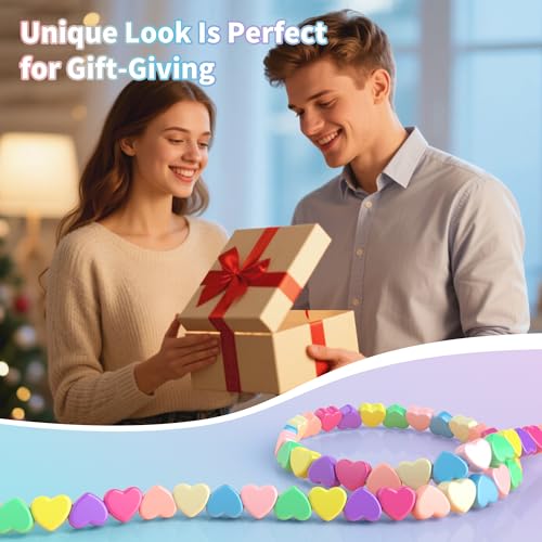 Image of Aolcev USB C Cable 66W 2 in 1 Multi USB to USB C Fast Charging Cable 3.3FT Beaded for iPhone Charger Star Beads USB Type C Charger Cord for iPhone 17 16 15 14 Pro Max Galaxy S25 S24 Colorful Hearts