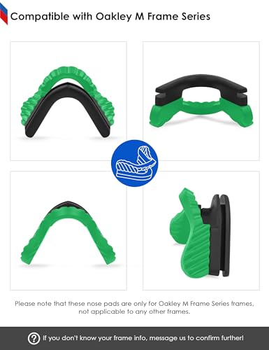Image of BLAZERBUCK Replacement Nose Pads Nose Pieces for Oakley M Frame Series Sunglasses - Dark Green