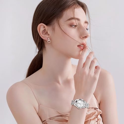 Petit visage quartz dames montre fine pour éviter les poignets surchargés - 3