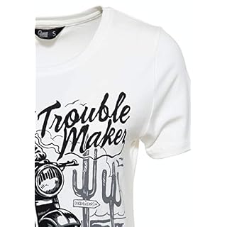 Queen Kerosin T-shirt pour femme - Manches courtes - Col rond - Imprimé sur le devant – Image 3
