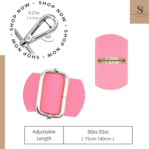 Image of S&loyoe Thickened Solid Color Purse Straps Replacement Crossbody Bag Strap Adjustable Wide Guitar Straps for Handbags 1.5inch