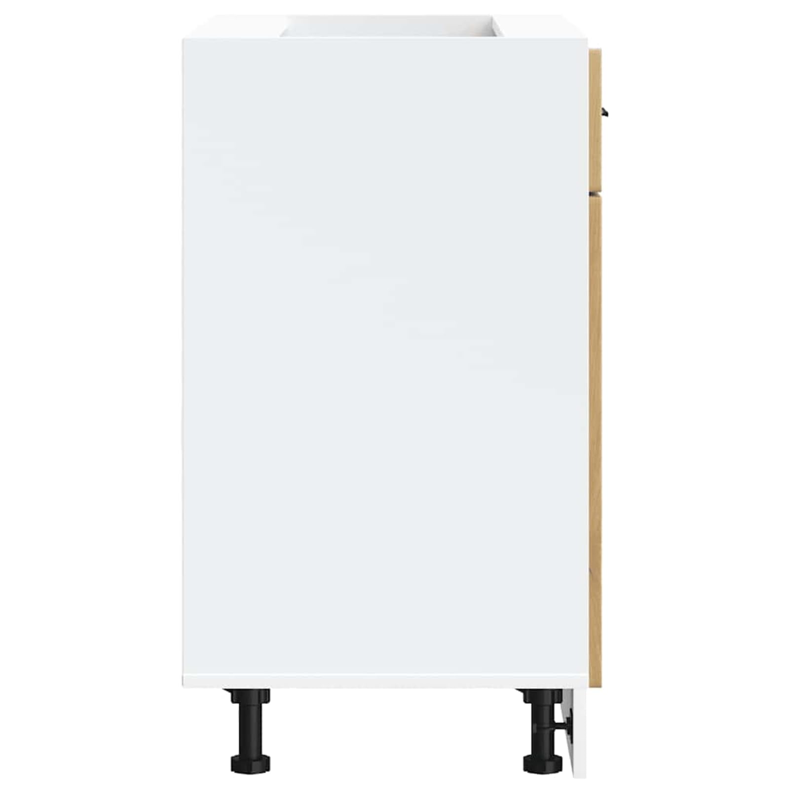 Gecheer Mobile Base Cucina, Mobile da Appoggio con Ante, Multistrato Rovere, 80x46x81.5 cm, con Ripiano Interno, per Cucina Casa