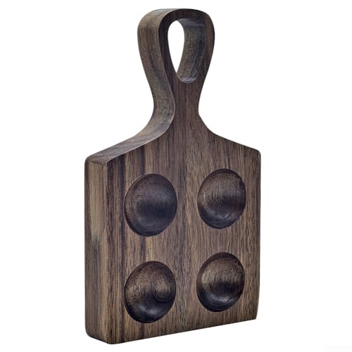 Vassoio a 4 fori per uova, vassoio per uova in legno, porta uova in legno rustico, per cucina, frigorifero, piano di lavoro per riporre in modo sicuro