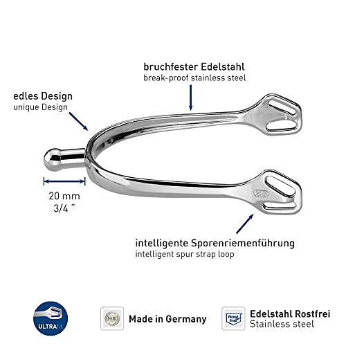 Foto von Sprenger Ultra fit Sporen - Edelstahl rostfrei, 20 mm kugelförmig