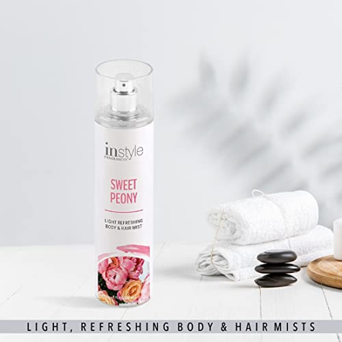 Instyle Fragrances Body & Hair Mist | Sweet Peony Scent | With Panthenol | Clean, Vegan, Paraben Free, Phthalate Free | Premium 8 Fl Oz Spray Bottle thumb #2