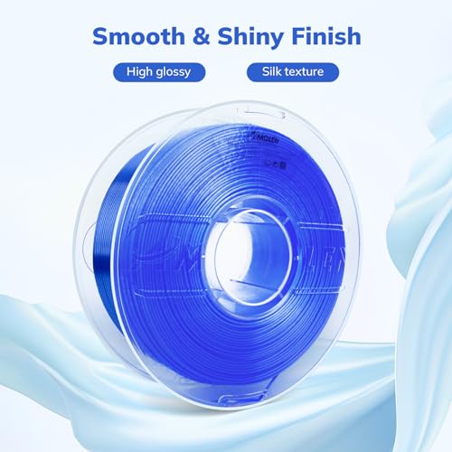 Image of AMOLEN Silk PLA Filament 1.75mm 3D Printer filaments, Shiny Sapphire Blue Filament for 3D Printing, 1kg(2.2lbs) Spool, Compatible with Most FDM Printer(Silk Sapphire Blue)