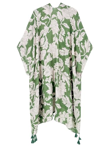 Image of Breezy Lane Women's Kimono Cardigan Summer Swimsuit Coverups Beach Cover Up with Floral Print for Vacation