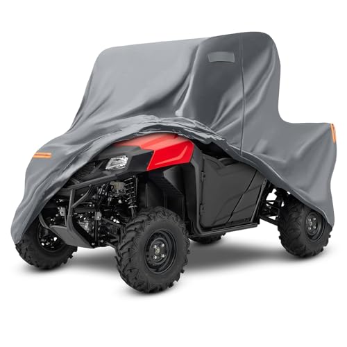 Image of Waterproof UTV Cover Compatible with Honda Pioneer 2 Seaters, 6 Layers All Weather Cover with Air Vents, Door Zipper and Windproof Buckles and Bands for Rain Snow Dust Protection