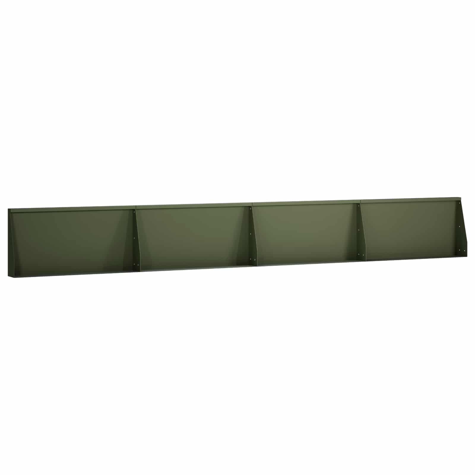 vidaXL Muro di contenimento 4 pz 80 x 12 x 40 cm Acciaio Verde Oliva