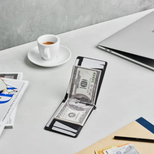 DONBOLSO Slim Leather Wallet - Minimalist Bifold Wallet for Men - RFID Blocking Protection Money & Card Holder - Durable & Functional Front Pocket Wallet - Best Present for Father's Day & Birthday3