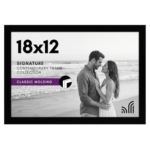 Americanflat 18x12 Picture Frame - Engineered Wood - Black