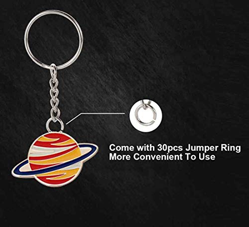 YHYZ Keychain Ring Set (60 Sets), 60pcs 1 Inch Splits Key Ring Hoops (25mm) with Chain + 60pcs Jumper Rings - Image 4