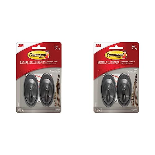 Command 17086S Medium Terrace Slate Hook (Pack of 2)