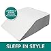 Leg Elevation Pillow, Chic Jacquard Cover, Wedge Pillow for Legs | Bed Wedge for Legs, Sleeping, Hip, Ankle and Knee Pain Post Surgery