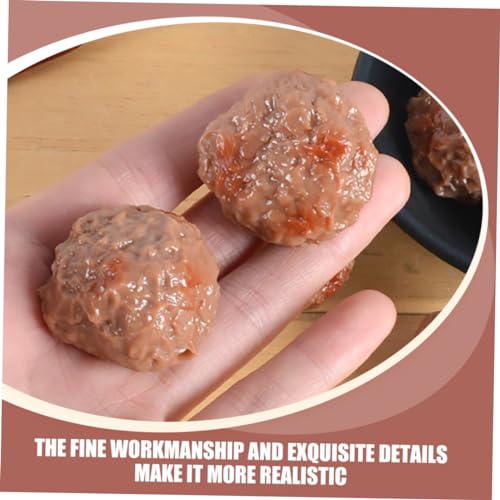 ORFOFE Künstliche Rindfleischbällchen Modell Aus PVC 6 Stück Realistische Lebensmittelimitation Dekoration Fotorequisite Küchen Und Heimdeko