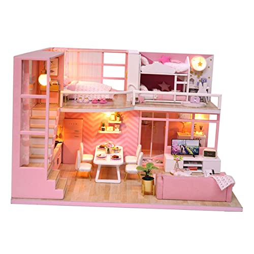 Hohopeti 1 Pc casa fai da te in miniatura giocattoli per bambini giocattoli bambini toys brainer toys Casa di legno DIY toys for giocattolo miniappartamento modello di cabina