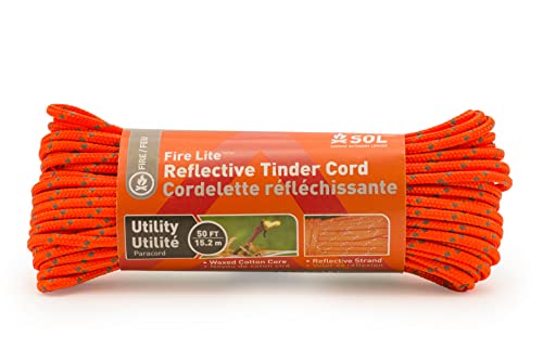 S.O.L. Survive Outdoors Longer Fire Lite Utility Tinder Cord, 50 ft - (Pack of 3)