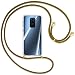 Produktbild mtb more energy® Handykette kompatibel mit Xiaomi Redmi Note 9, Redmi 10X 4G (6.53'') - Khaki/Gold - Smartphone Hülle zum Umhängen - Anti Shock Full TPU Case