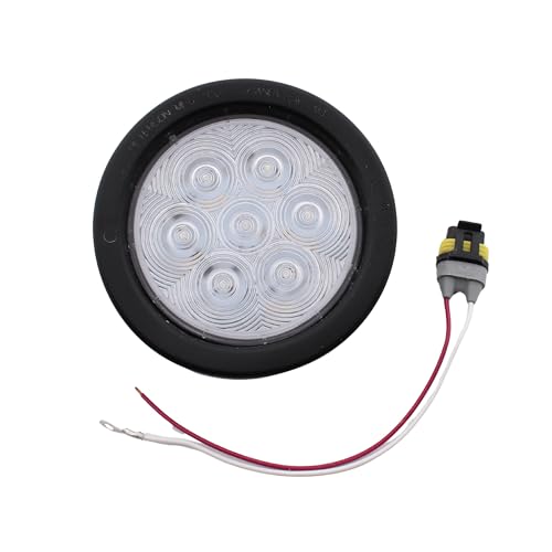 Peterson 817KC-7 Led Back-Up Light, Round, Amp, Grommet-Mount, Kit, 4