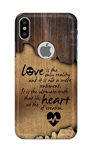 Image of PRINTFIDAA Love is The Only Reality and It is Not Mere Sentiment Printed Designer Hard Case for Apple iPhone X Logo /iPhone 10 / iPhone Ten /iPhone Xs Logo Back Cover -(e) RPM1010