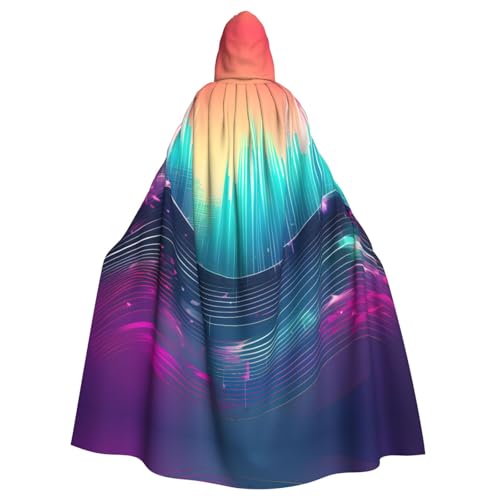 Cape de carnaval unisexe à motif vagues sonores, résout le manque d'originalité
