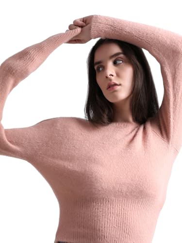 Image of Only Women's Nylon Blend Round Neck Sweater