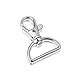20 PCS Metal Swivel D Ring Lobster Claw Clasps Keychain Snap Hooks Inner Wide 1 Inch, Silver