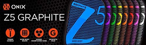Onix Z5 Graphite Pickleball Paddle (Green) With Cushion Grip And Green Paddle Cover #TOP5