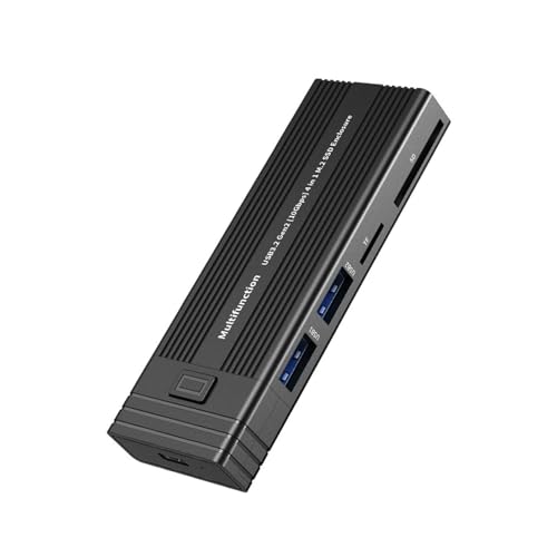 Carcasa de Aluminio para Disco con Adaptador USB C y Lector SD miniatura 4