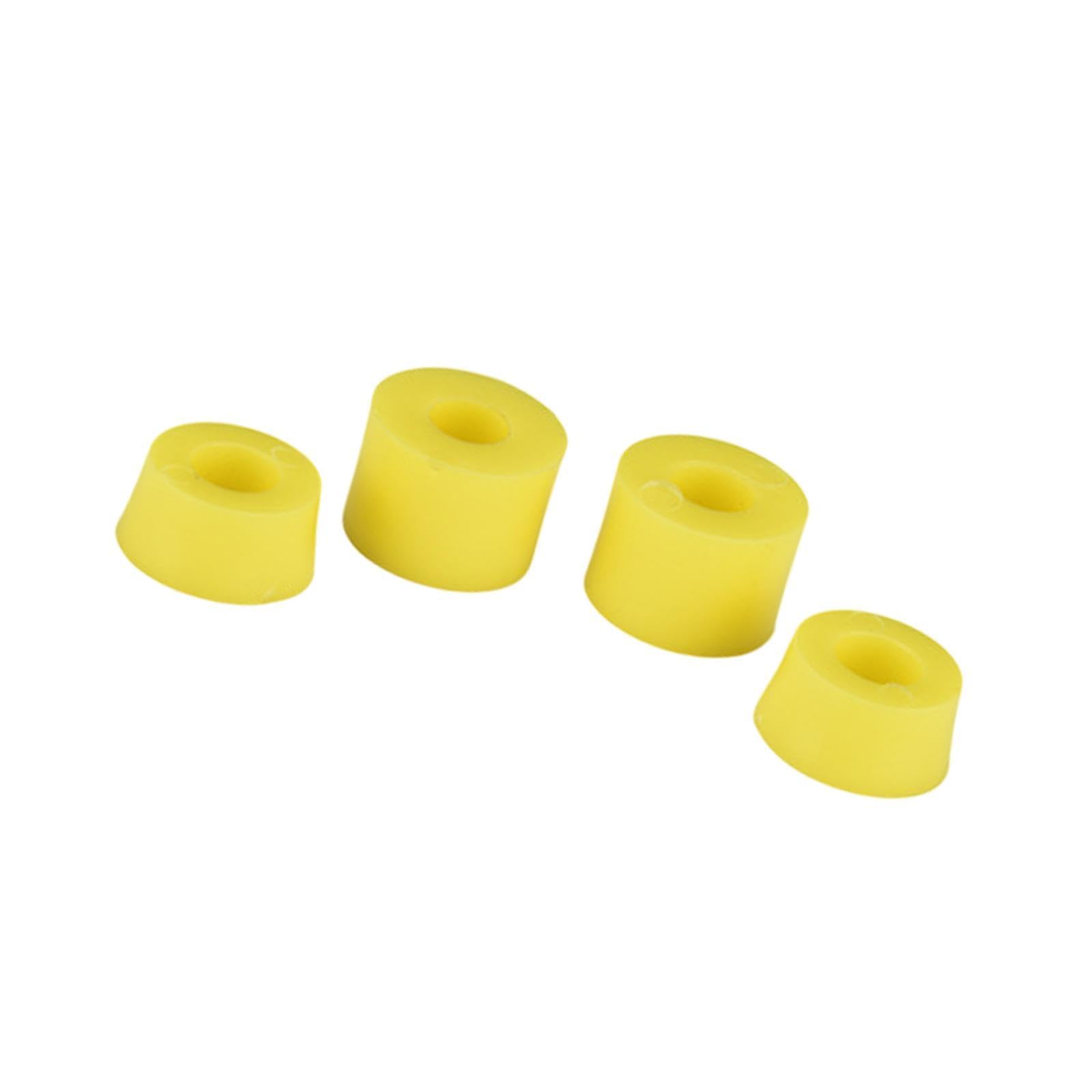Yiju Skateboard Bushings Longboard Bushings Shockproof Repairing Parts Lightweight Modification Wheels Axle Bushings for Outdoor, Yellow