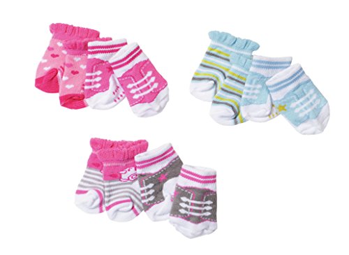 Zapf Baby Born Socks, 2 Pack Calcetines de muñeca - Accesorios para muñecas (2 Pack, Calcetines de muñeca, 3 año(s),, 43 cm, Chica, 2 Pieza(s))
