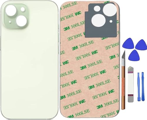 Réparer vitre arrière iPhone 15 brisée grâce au kit de verre vert 6,1"