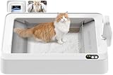 PETKIT Open-Top & AI Camera Self Cleaning Cat Litter Box, Urinary Health Monitor Automatic Cat Litter Box, Smart Robot with 2-Way Raking/5G WiFi/Safety Sensors/Odor Control for Multiple Cats (White)