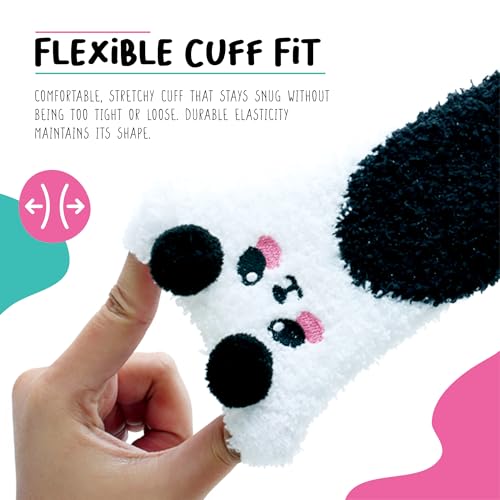 Image of POPCRAZE Novelty Fuzzy Animal Socks Plush Cozy Crew Slipper