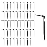 THXFUNAREA 50 Stück Bewässerungstropfer 4/7 mm Schwarz 10 cm, Pfeiltropfer für Tropfbewässerung 1/4 Zoll Schlauch, Mikro Tropfer Tropfstecker für Garten Bewässerungsanlage