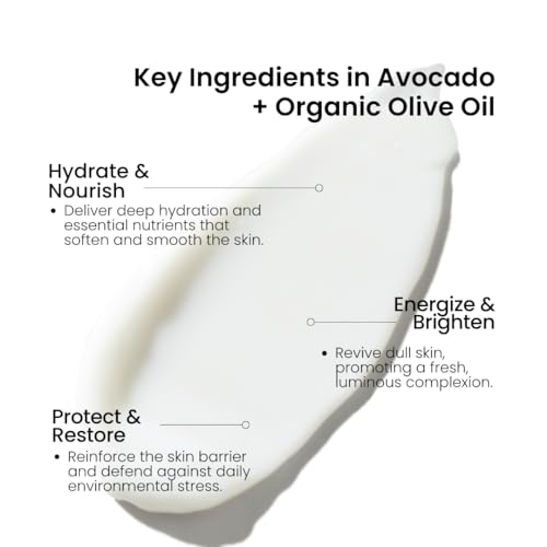 VEGANIS Day Cream for Face – AM Facial Moisturizer With Avocado & Organic Olive Nourishing DayTime Formula For Smooth, Hydrated Skin – 1 Fl Oz
