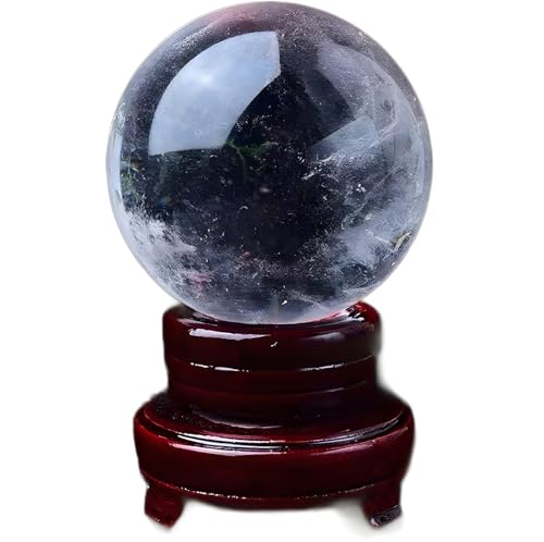 Boule de cristal de roche pour la décoration de table de salon et la méditation quotidienne