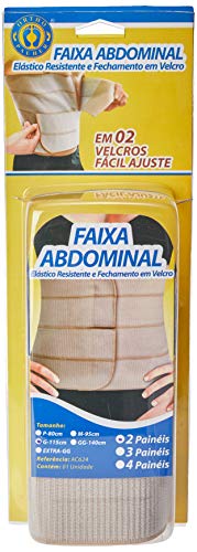 Faixa Abdominal com Dois Painéis, Ortho Pauher, Bege, Grande