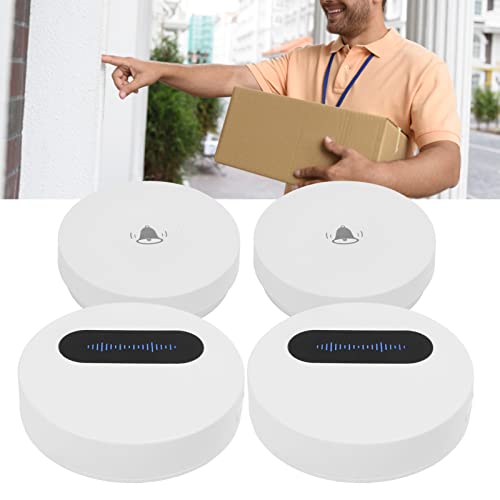 Conjunto de Campainha Sem Fio, à Prova D'água, Flash Led, 58 Músicas, 4 Volume Ajustável, Geração A