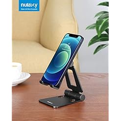Alternative view of Nulaxy Foldable Tablet Phone Stand Compatible with Nintendo Switch Desk Holder for iPad Air Pro iPhone Xs/XR/XS Max/X 8 7 6 Plus, Samsung Galaxy Tab, Android Phones, Tablets E-Readers, Black