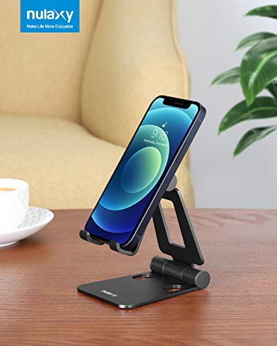 Nulaxy Foldable Tablet Phone Stand Compatible with Nintendo Switch Desk Holder for iPad Air Pro iPhone Xs/XR/XS Max/X 8 7 6 Plus, Samsung Galaxy Tab, Android Phones, Tablets E-Readers, Black - Image 3